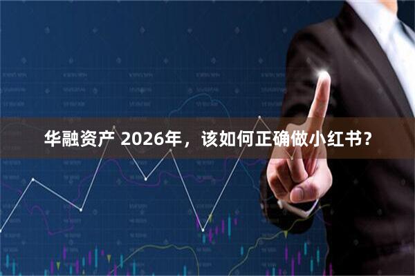 华融资产 2026年，该如何正确做小红书？