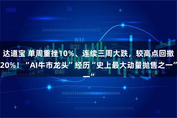 达道宝 单周重挫10%、连续三周大跌，较高点回撤20%！“AI牛市龙头”经历“史上最大动量抛售之一”