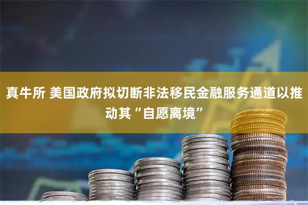 真牛所 美国政府拟切断非法移民金融服务通道以推动其“自愿离境”