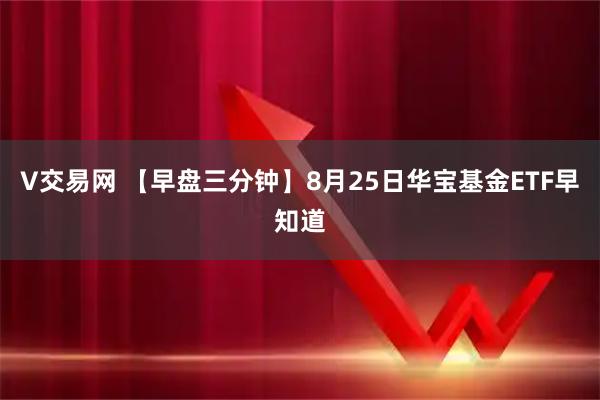 V交易网 【早盘三分钟】8月25日华宝基金ETF早知道